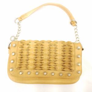 Izzy And Ali Cross Body Clutch Purse Vegan Leather Woven Studded Messenger Bag